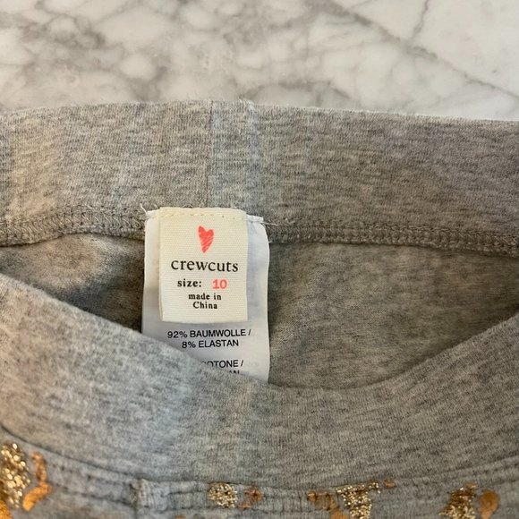 J. Crew Glitter Leopard Print Leggings Girls Size 10 - Picture 2 of 4